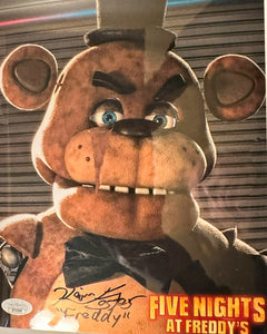 Kevin Foster signed Five Nights At Freddys 8x10 photo Comes with JSA sticker METALLIC PAPER