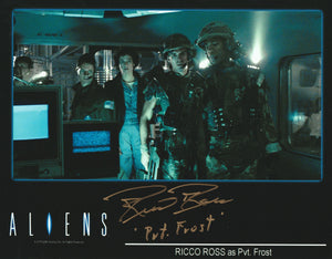Aliens Ricco Ross signed Pvt Frost 8x10