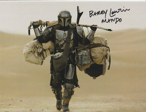 Star Wars Barry Lowin signed Mandalorian 8x10
