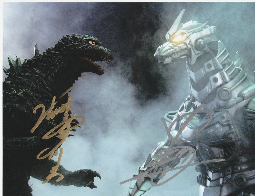 TSUTOMU KITAGAWA and MOTOKUNI NAKAGAWA signed Godzilla Tokyo SOS 8x10