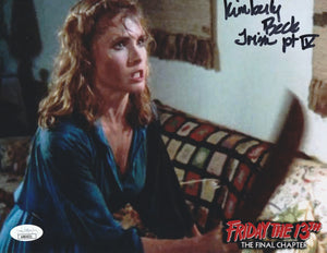Kimberly Beck signed Friday The 13th 8x10 Jason Voorhees. JSA