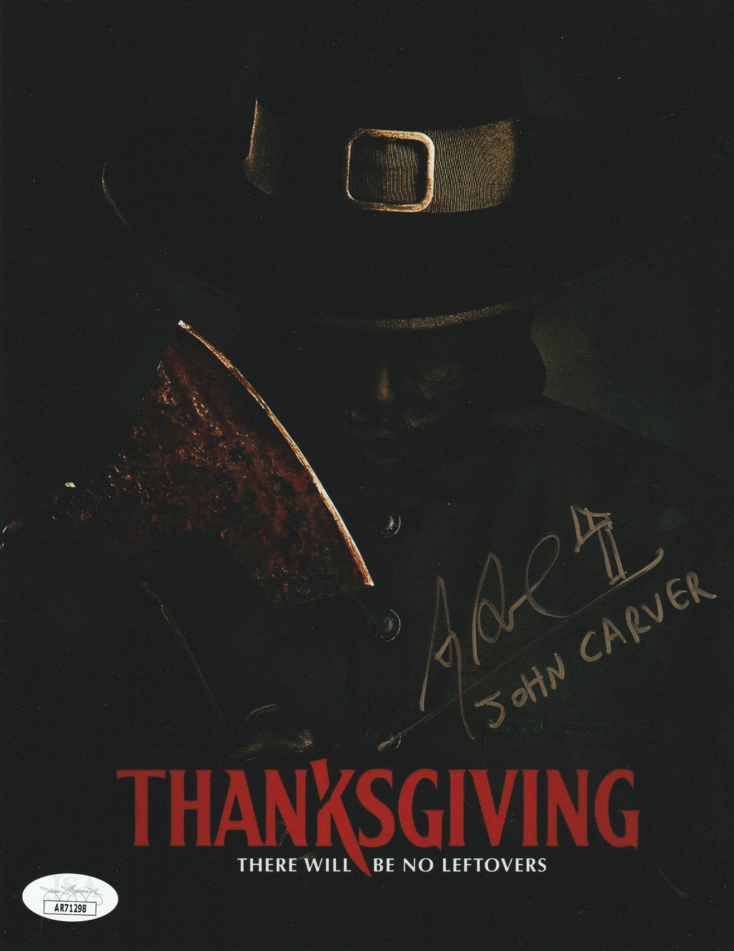 Alex Armbruster Thanksgiving signed John Carver 8x10 photo JSA