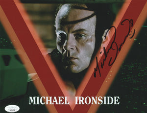 Michael Ironside "V"  signed 8x10 photo JSA