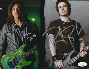 Skid Row signed 8x10 Snake Sabo and Rachel Bolan JSA