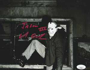 Friday The 13th Part 3 signed Mike Deluna Jason Voorhees 8x10 photo JSA