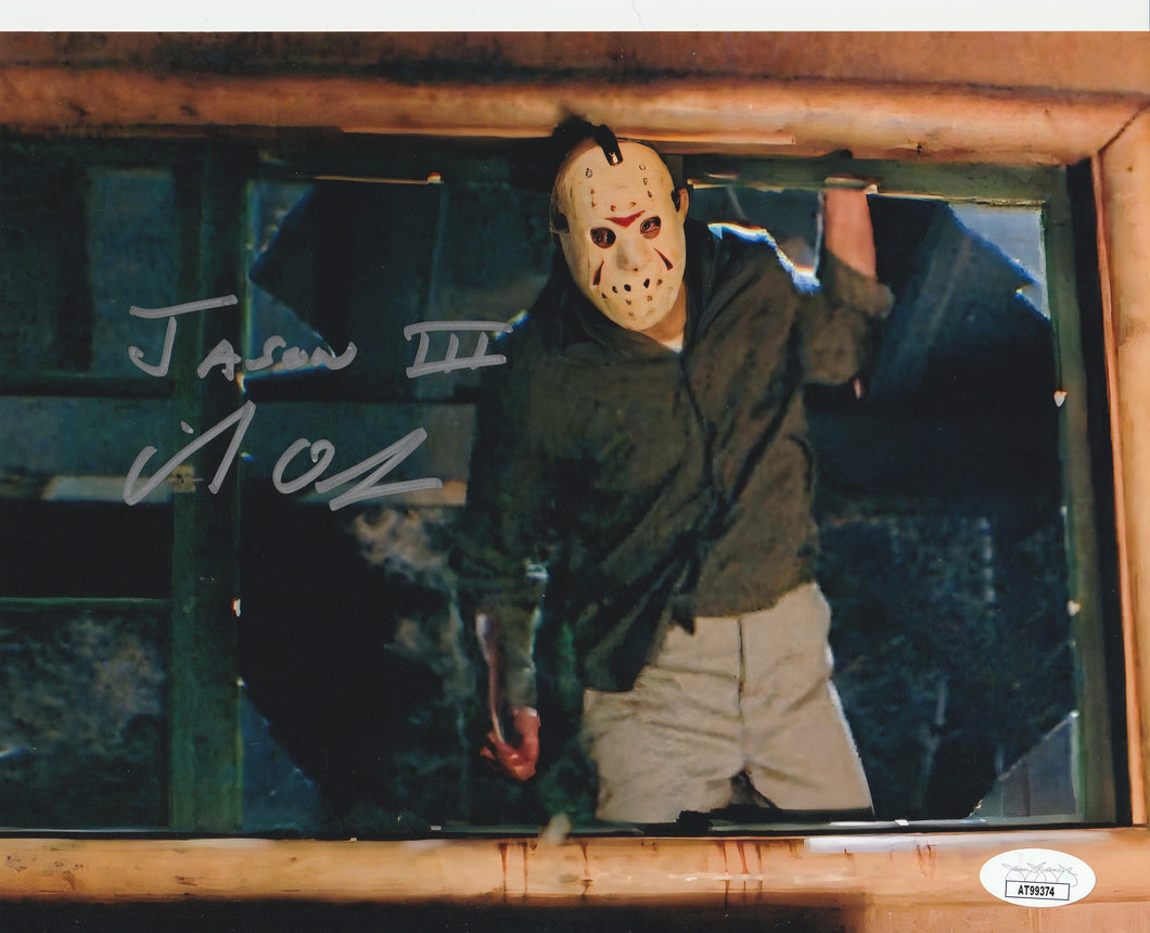 Friday The 13th Part 3 signed Mike Deluna Jason Voorhees 8x10 photo JSA