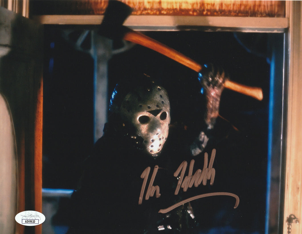 Friday The 13th Kane Hodder signed 8x10  Comes with JSA sticker