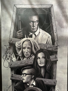 Night Of The Living Dead signed 11x24 poster signed by 4 JSA