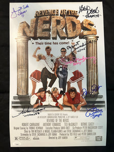 Revenge Of The Nerds cast signed 11x14 JSA signed by 7