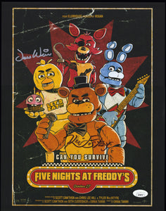Kevin Foster and Jess Weiss signed Five Nights At Freddys 8x10 photo Comes with JSA sticker