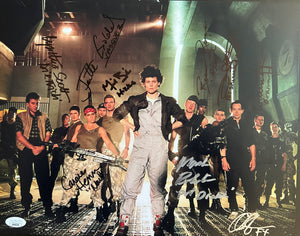 Aliens cast signed 11x14 poster JSA sticker  signed by 9