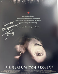 Heather Donahue signed Blair Witch Project signed 11x14 poster