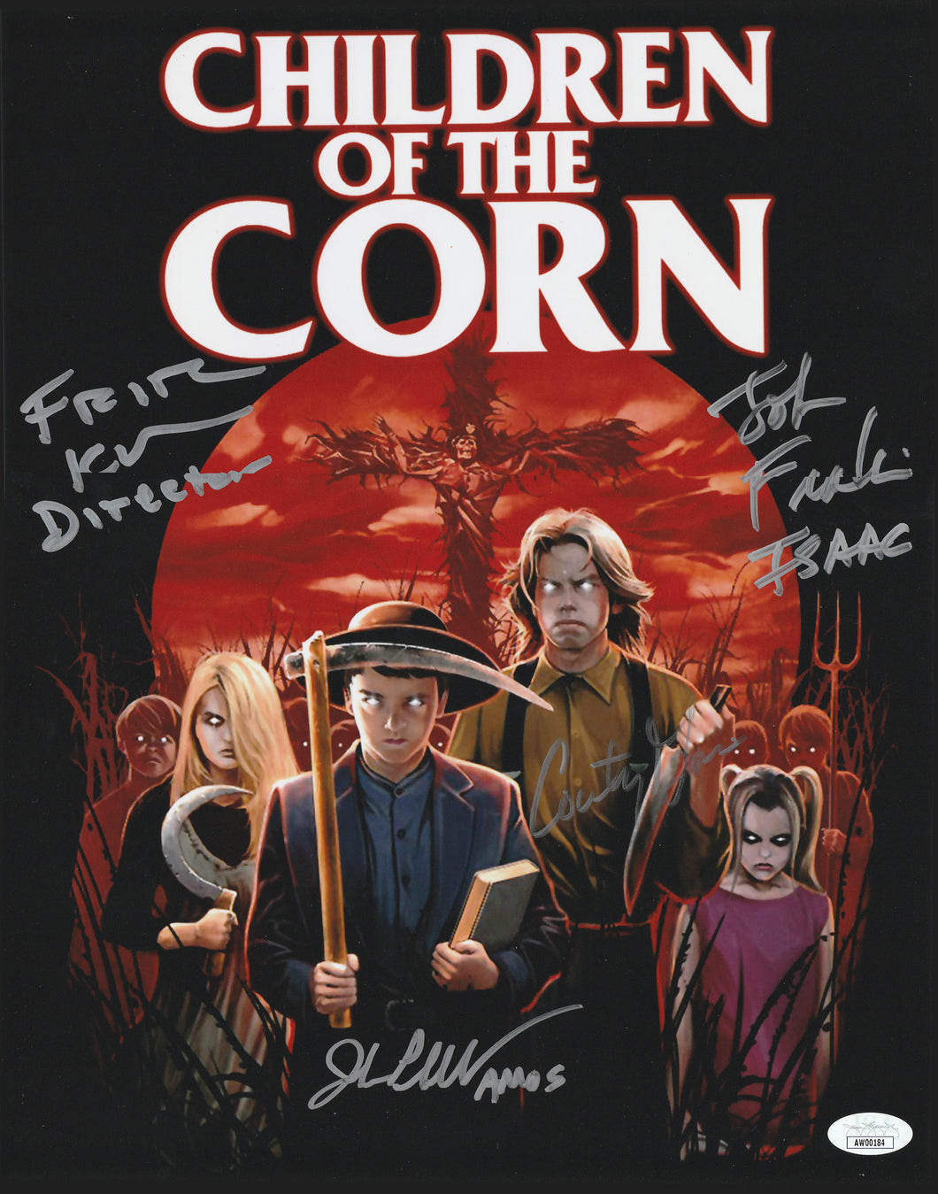 Children Of The Corn signed 11x14 poster JSA Signed by 4