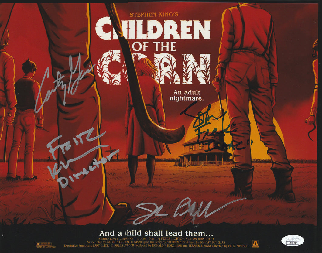 Children Of The Corn signed 11x14 poster JSA  Signed by 4