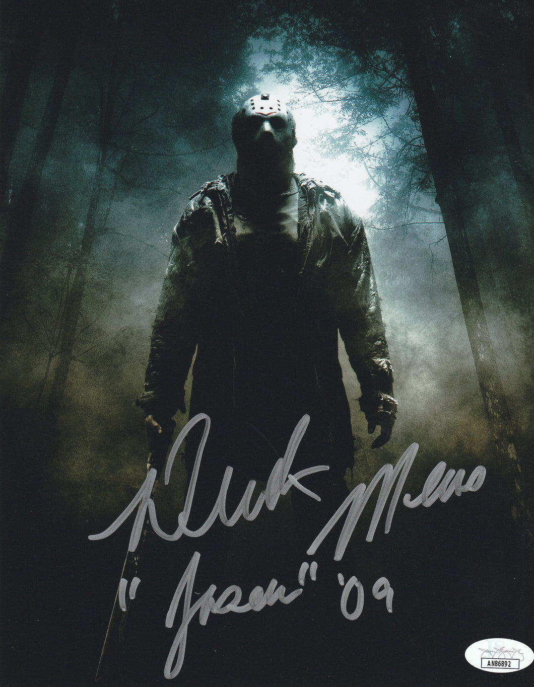 Friday The 13th  Derek Mears signed 8x10 Comes with JSA sticker