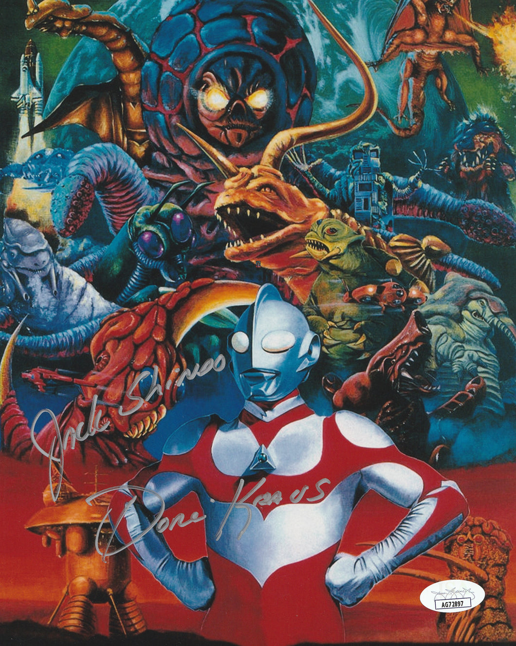 Ultraman Dore Krause signed 8X10 JSA COA