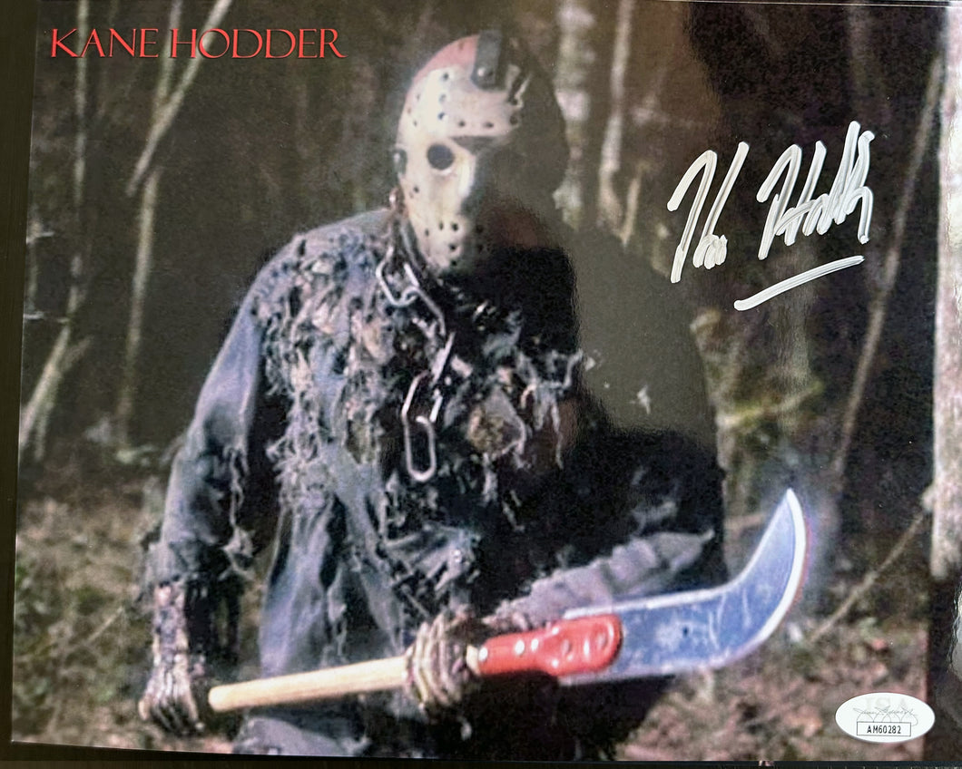 Friday The 13th Kane Hodder signed 8x10 Comes with JSA sticker