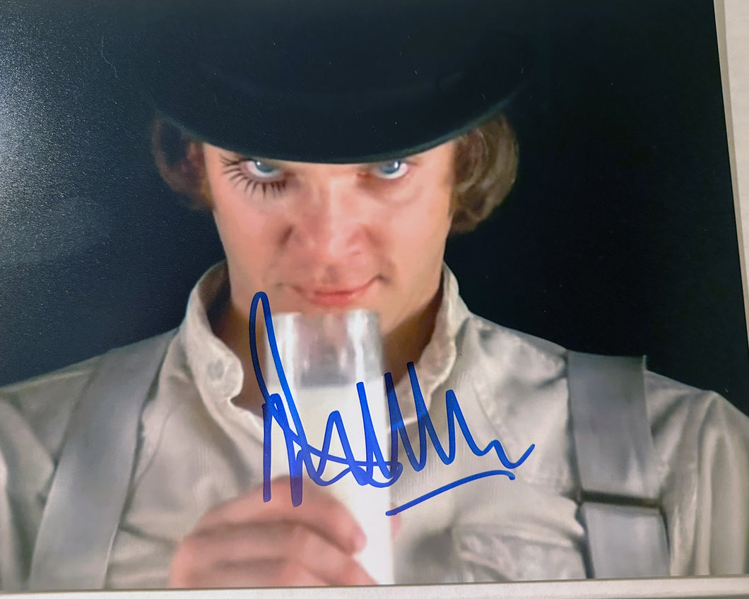 Malcolm McDowell signed Clockwork Orange 8x10 photo