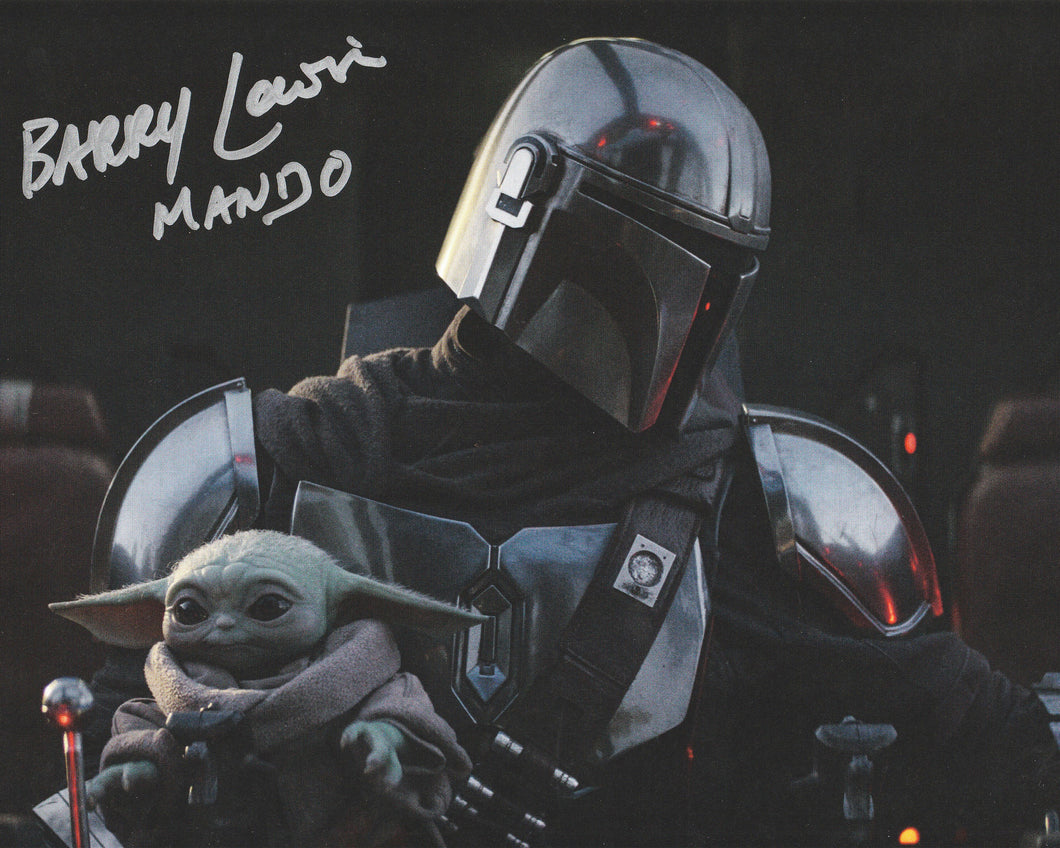 Star Wars Barry Lowin signed Mandalorian 8x10