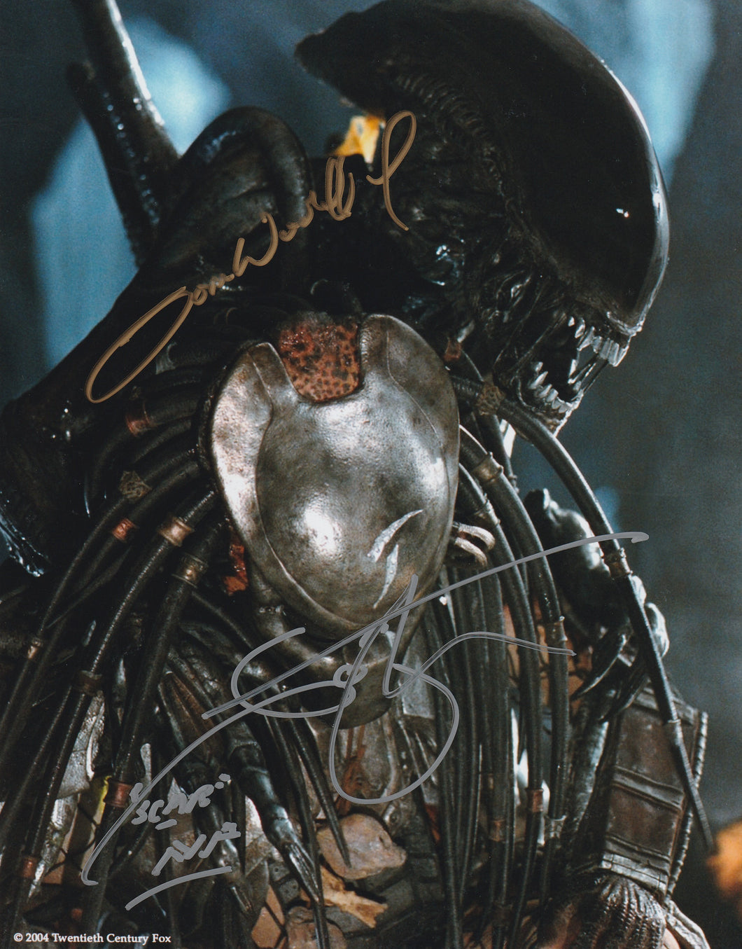 Alien Vs Predator Tom Woodruff and Ian Whyte signed 8x10