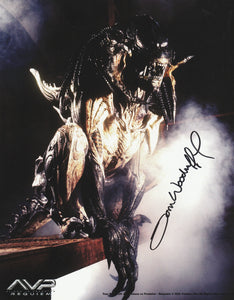 Alien Vs Predator Tom Woodruff Jr signed Predalien 8x10