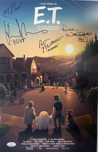E.T. the Extra-Terrestrial signed 11x17 signed by 4