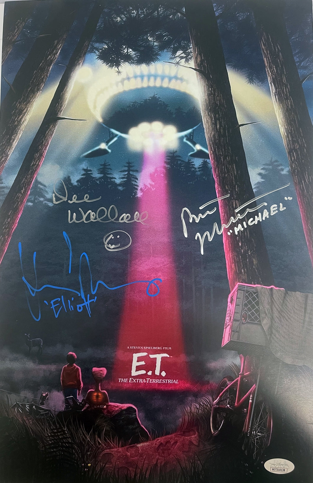E.T. the Extra-Terrestrial signed 11x17 signed by 3