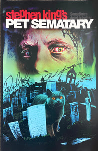 Pet Sematary signed Miko Hughes Brad Greenquist Denise Crosby 11x17 poster