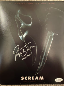 Scream Roger Jackson signed Ghostface 8x10 JSA