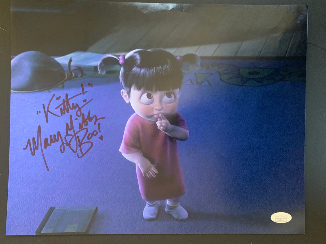 Monsters Inc Mary Gibbs signed Boo 11x14 with JSA COA