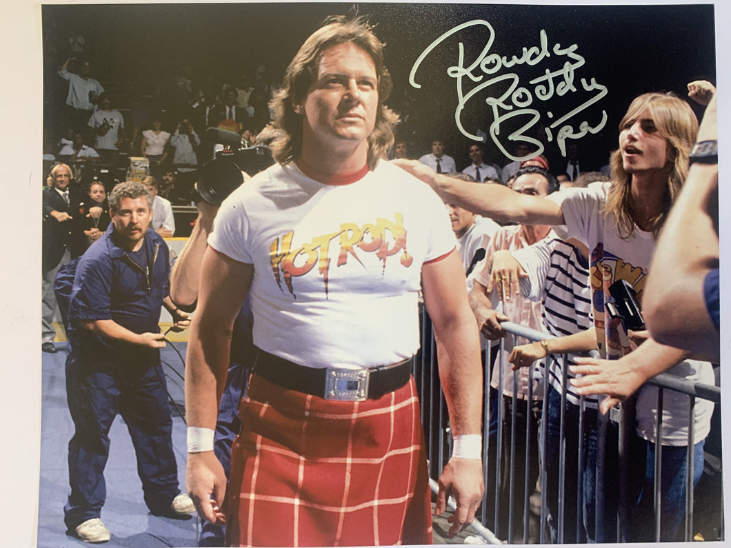 Roddy Piper Hall Of Fame signed 8x10 WWE JSA