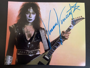 Kiss Vinnie Vincent signed 8x10 photo