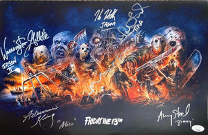 Friday The 13th signed Hodder, Lincoln, Gillette, King, Steel 11x17