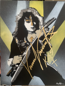 Vinnie Vincent signed 16x20 canvas painting Kiss