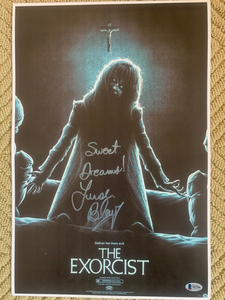 Exorcist Linda Blair signed 11x17 poster with Beckett COA