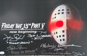Friday The 13th Part 5 New Beginning signed by 5 11x14 JSA