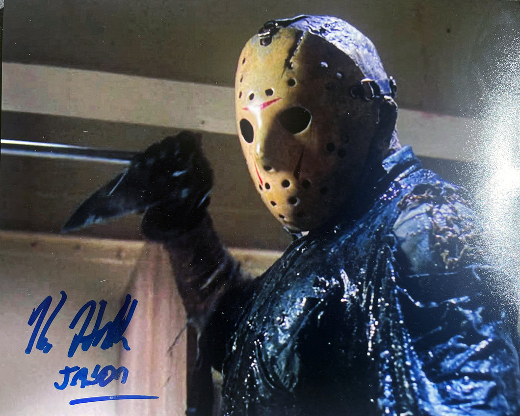 Friday The 13th Kane Hodder signed 8x10  Comes with JSA sticker