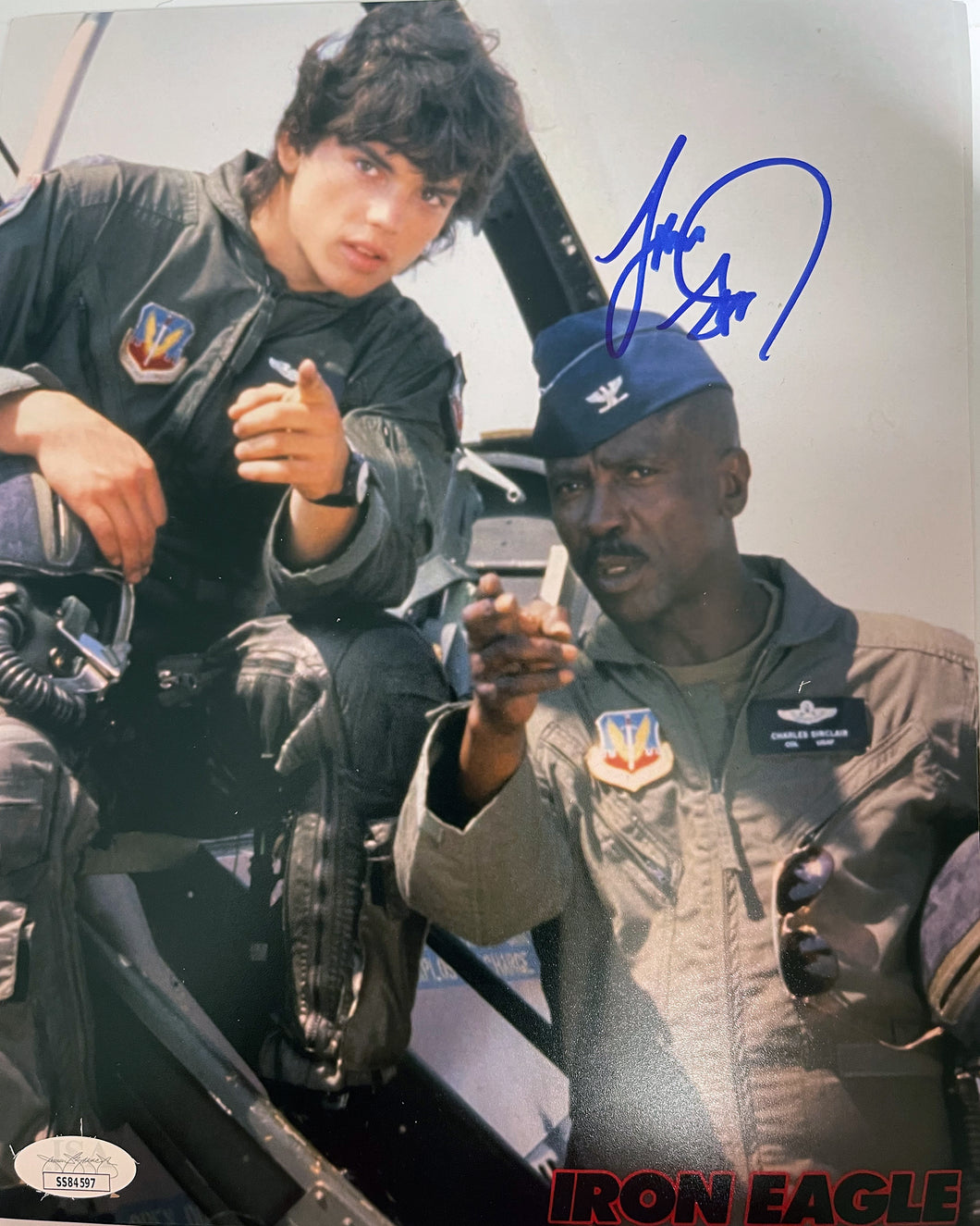 Lou Gossett JR signed Iron Eagle 8x10 with JSA sticker