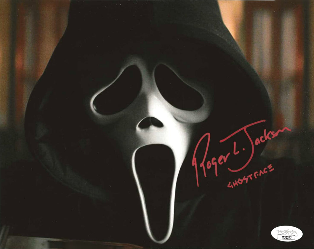Scream Roger Jackson signed Ghostface 8x10