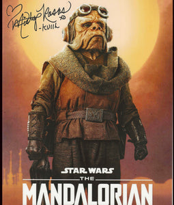 Star Wars Misty Rosas signed Quiil 8x10 The Mandalorian